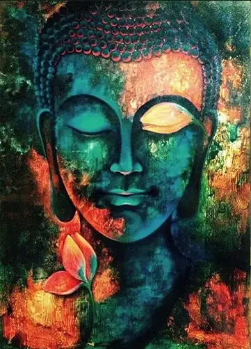 Indian Buddha Statue Meditation Chakra Mandala Print Art Canvas Poster for Living Room Decoration Home Wall Decor Picture