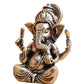 Gold Ganesh Buddha Statue Indian Elephant God Sculpture Home Living Room Garden Decoration Figurine Lucky Ornament