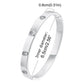 Vnox Waterproof Luxury Bangles Round Zircon For Women,Stainless Steel Classic Wrist Bracelets,Hand Jewelry Mother's Day Card