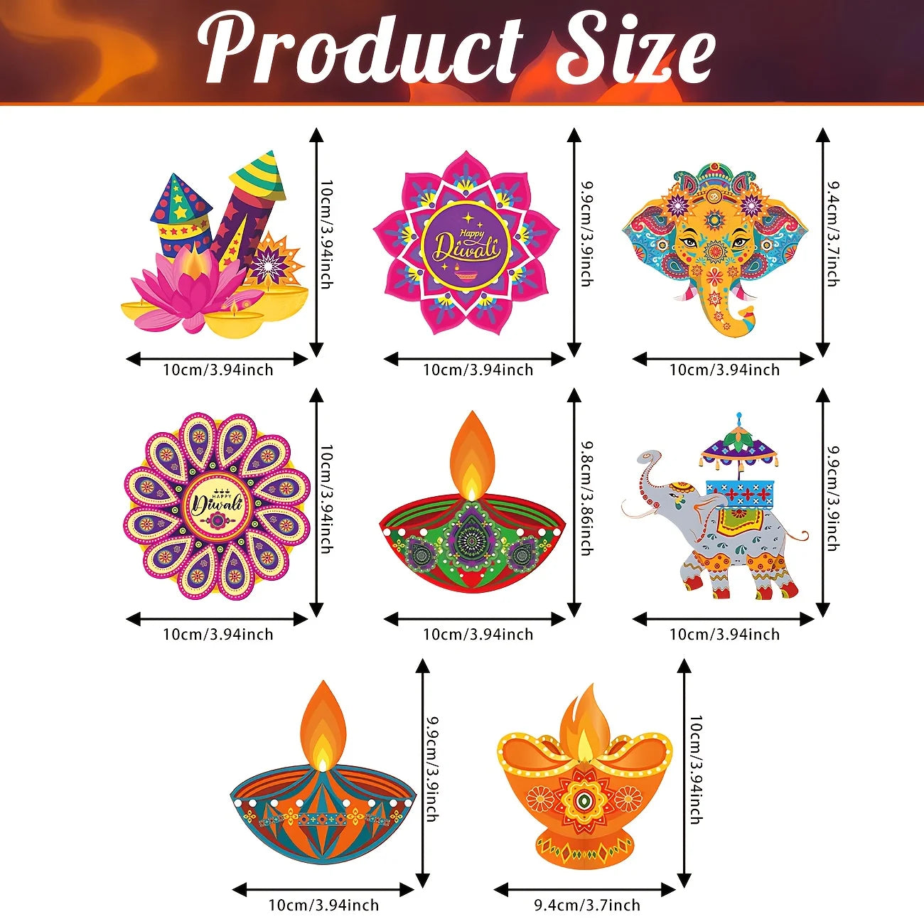 Happy Diwali Hanging Decoration Supplies Indian Festival of Lights Hanging Banner Deepavali Suture Paper Circle Garland Diwali
