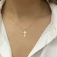 Fashion Stainless Steel Cross Gold Silver Color Necklace for Women Men Exquisite Chain  Necklaces Jewelry Birthday Present