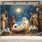 Birth of Jesus Background Party Decoration Supplies Merry Christmas Baby Shower Supplies Banner Backdrop Decor Photo Shoot Props