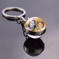 Hinduism Keychains Glass Ball Pendant Ganesha Lakshmi Shiva Goddess of Wealth Key Chains Amulet Indian Buddhist Jewelry