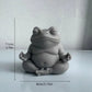 3D Printed Meditation Frog for Desk, Zen Decor & Unique Gift for Adults, Creative Mindful Relaxing Office Home Sculpture
