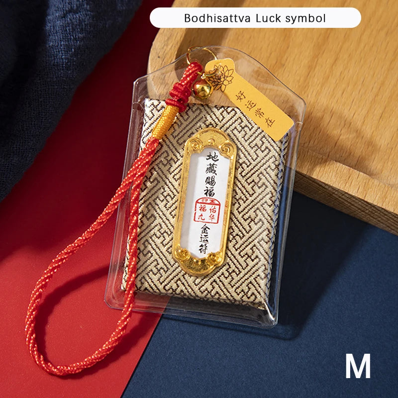Buddhism Monastery Temple Guan Yin Buddha Efficacious Amulet Pendant Bless Family Safety Health Good Luck Career Gifts Lucky Bag