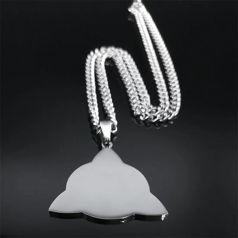 Viking Witch Celtic Knot Pendant Necklace Stainless Steel Men Chain Odin Gothic Necklace Protection Amulet Jewelry nudo de bruja