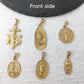Virgin Mary Saint Michael Cross Prayer Pendant Necklace Gold Stainless Steel Religious Pendants Catholic Women/Men Jewelry