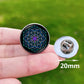 Metatron Cube Stainless Steel Pin Badge Sri Yantra Sacred Geometry Glass Brooch for Men Women Bag Decoration