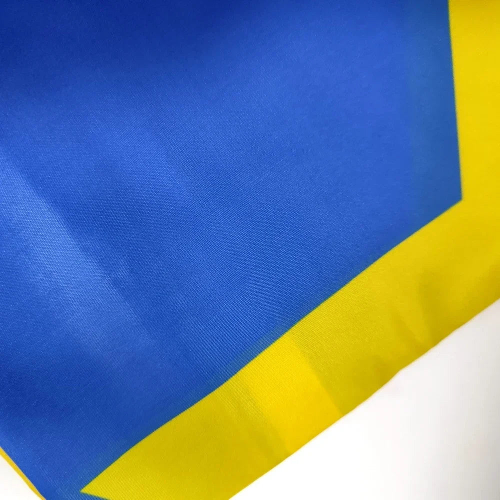 Israel Ukraine Flag 90x150cm Premium Polyester - Jewish Solidarity Flag Outdoor/Indoor National Pride Decor Wall Hanging