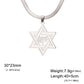 Jeshayuan Hebrew Chai Jewish Menorah Hanukkah Necklace for Women Star of David Stainless Steel Necklaces Amulet Jewelry Gift