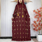 2024 New Muslim Long Sleeve Abaya Women Ramadan Prayer Clothes Turkey Middle East Femme Robe Loose African Dress Two-Hat Abaya
