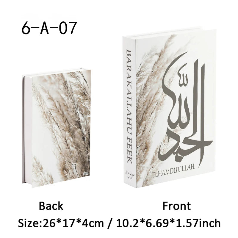 Islamic Mosque Luxury Fake Book Storage Box Kaaba Decorative Books Home Decor Coffee Table Bedroom Ornament Interior Decoration