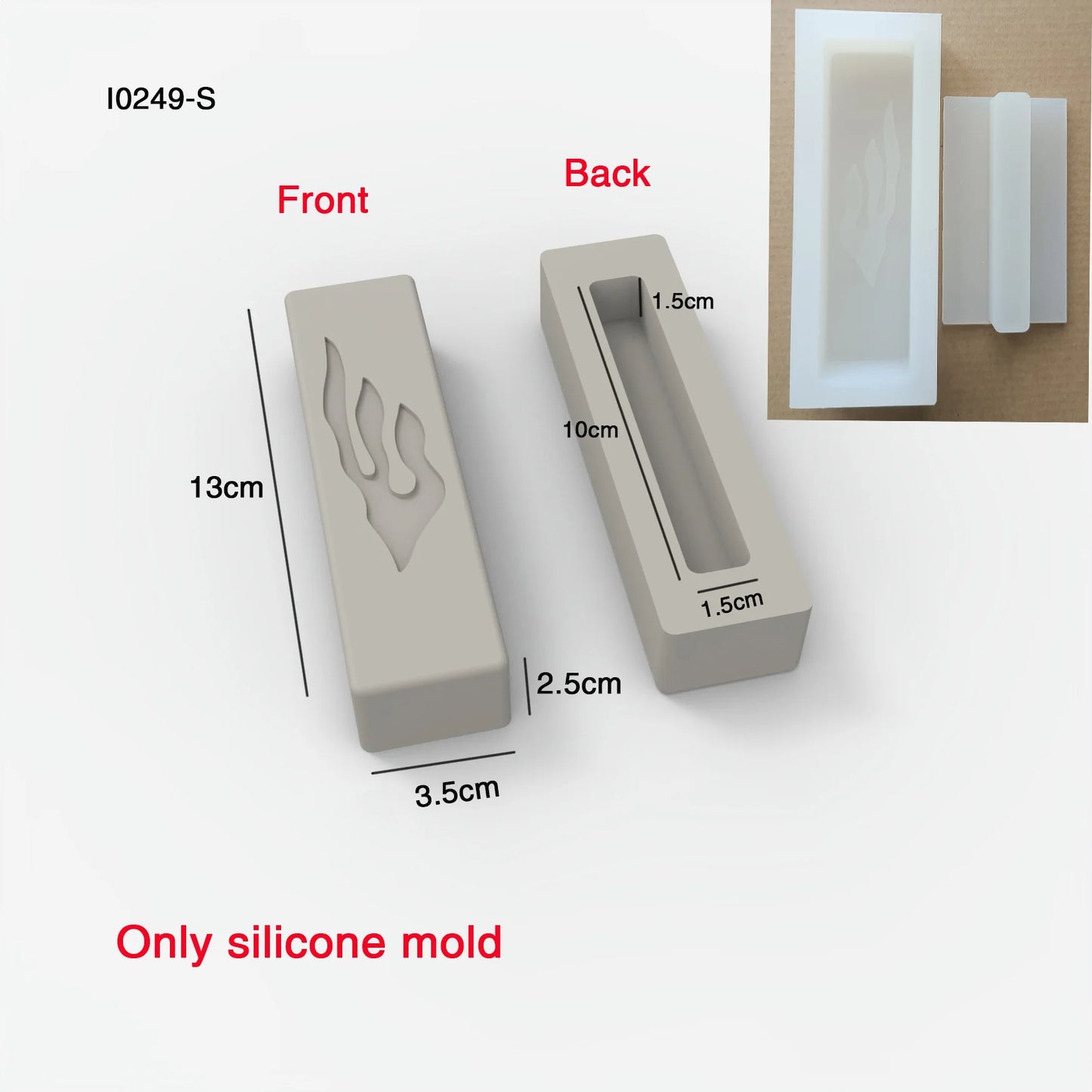 Concrete & Jesmonite Classic Rectangle Silicone Molds for Mezuzah cases | Shin Flames | Silicone Molds for Mezuzah Cases