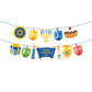 Jewish Hanukkah Birthday Party Decoration Cake Topper Balloon Candle Chanukah Party Supplies Tableware Banner Backdrop