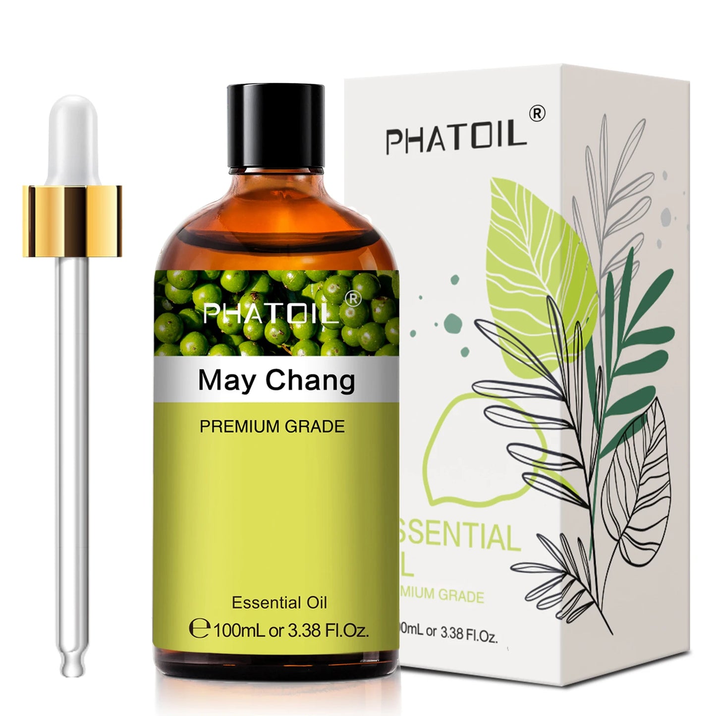 PHATOIL 100ml Natural Essential Oil For Skin Aromatherapy Lemongrass Eucalyptus Lavender  Peppermint Fragrance Essential Oils