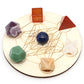 7Pcs Platonic Solid Sacred Stones Geometry Set Natural Crystals Reiki Healing Chakra Gemstones Lucky Home Decoration Gifts