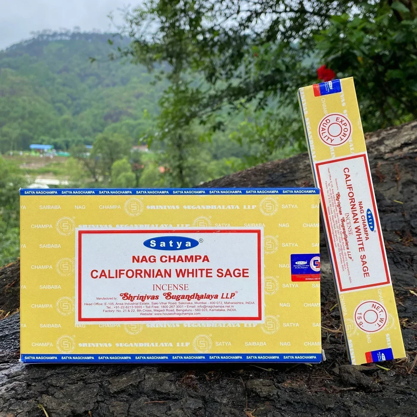 12box/6box Satya India Stick Incenses White Sage Sandalwood Palo Santo Peruvian Sacred Wood Aromatherapy Home Incense NAG Champa