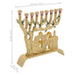 Aluminum Alloy Luxurious Jerusalem Holder 9 Branch Jewish Gold Menorah Holder Candelabra Hanukkah Candlestick
