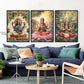 Indian Hindu Gods Lord Shiva Yoga Divine Goddess Saraswati Meditation Rt Poster Canvas Painting And Prints Picture Home Decor