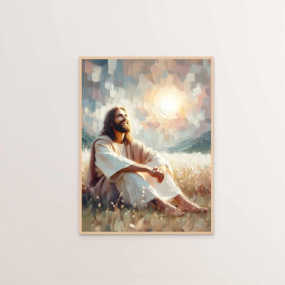 Jesus Christ Canvas Postres Christian Jesus Portrait Wall Art Print Poster I Will Walk with Christ LDS Bible Verse Gift Poster