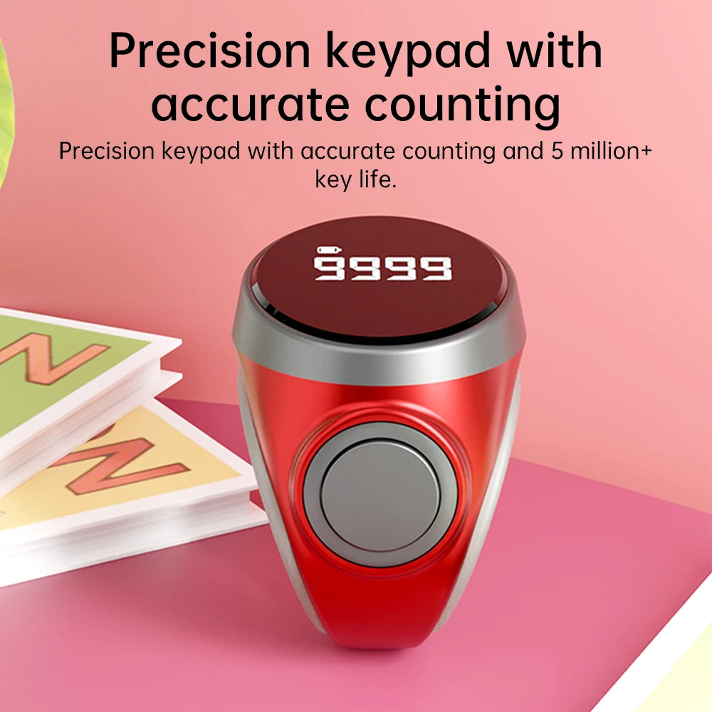 Smart Tasbih Tally Counter Digital Electronic Finger Ring Tally Counter Muslims Tasbeeh Zikr Ring Prayer Time Vibration Reminder
