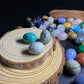 EG1-7 Mini Natural Stone Egg, Small Polished Egg Shaped Stone for Meditation Stress Relief Fidget Palm Desk Decor Gift
