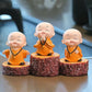 Mini Buddhas Statue Little Buddhists Monks Buddhism Figurine Zen Ornament Home Aquarium Tank Garden Yard Decoration