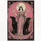1pc 8x12" Vintage Aluminum Wall Art - Guadalupe Virgin Mary Retro Spanish Plaque, Golden Halo & Stars, Bohemian Style for Home