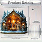 2D Acrylic Desktop Christmas Decor - Jesus' Birth Virgin Mary Angel Cartoon Print Christian Home Christmas 2026 New Year Gift