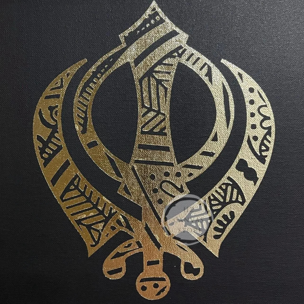 Handmade Sikh Khanda and Ek Onkar Mandala Metal Wall Art Set of Two Spiritual Home Decor for Gurudwara Yoga Studios Sikhism Gift