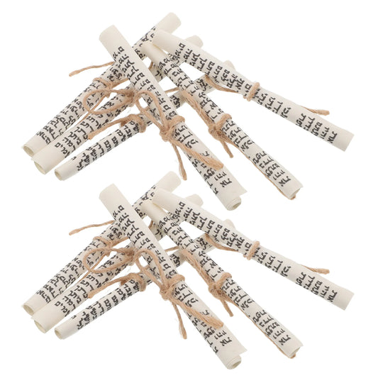 20pcs Hebrew Mezuzahs Scroll Blessing Paper Printed Mitzvah Kosher Scrolls For Hebrew Case Home Decor Holiday Decorations