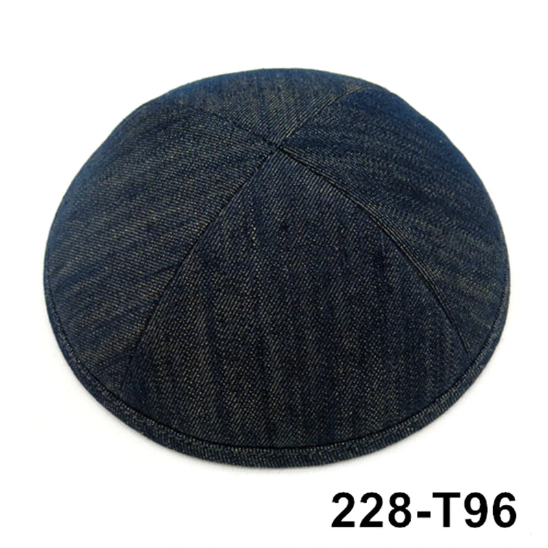 GIU 19cm Jewish Jean Denim Kippo Hats Caps Skullies Beaniest Kipa Yarmulke Kippah Dome For Wedding And Events
