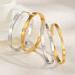 Vnox Waterproof Luxury Bangles Round Zircon For Women,Stainless Steel Classic Wrist Bracelets,Hand Jewelry Mother's Day Card