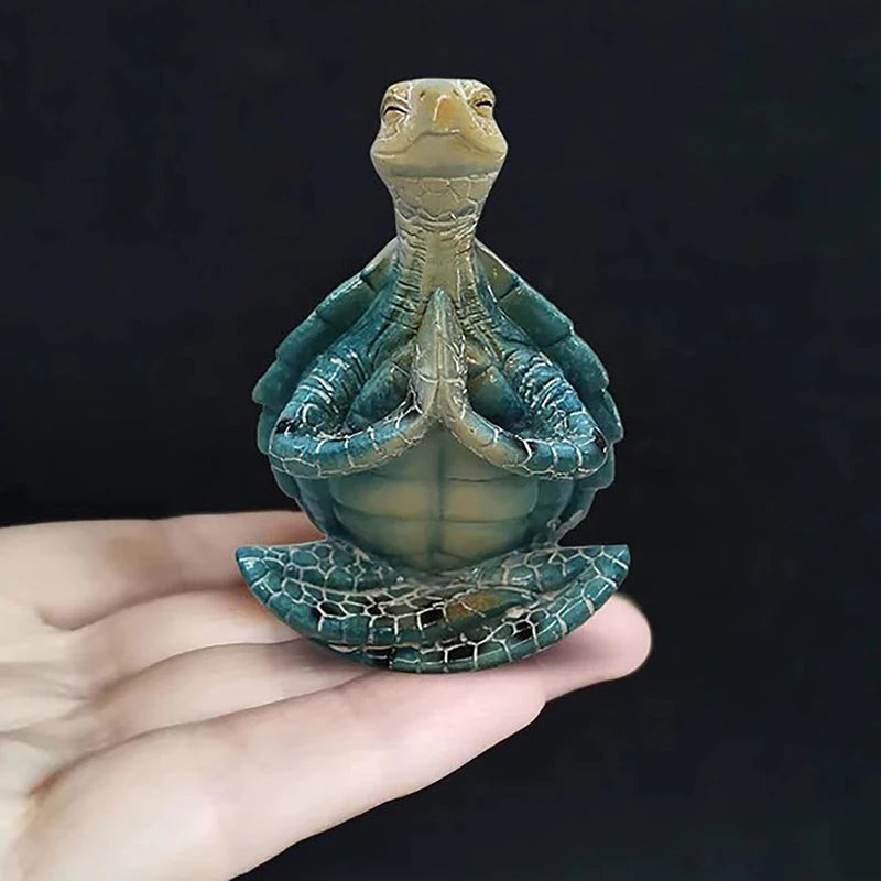 Sea Turtle Figurine Peacefulness Meditating Sea Turtle Statue Decorations for Buddha Zen Yoga Frog Garden Statue Ornament For