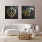 Handmade Sikh Khanda and Ek Onkar Mandala Metal Wall Art Set of Two Spiritual Home Decor for Gurudwara Yoga Studios Sikhism Gift