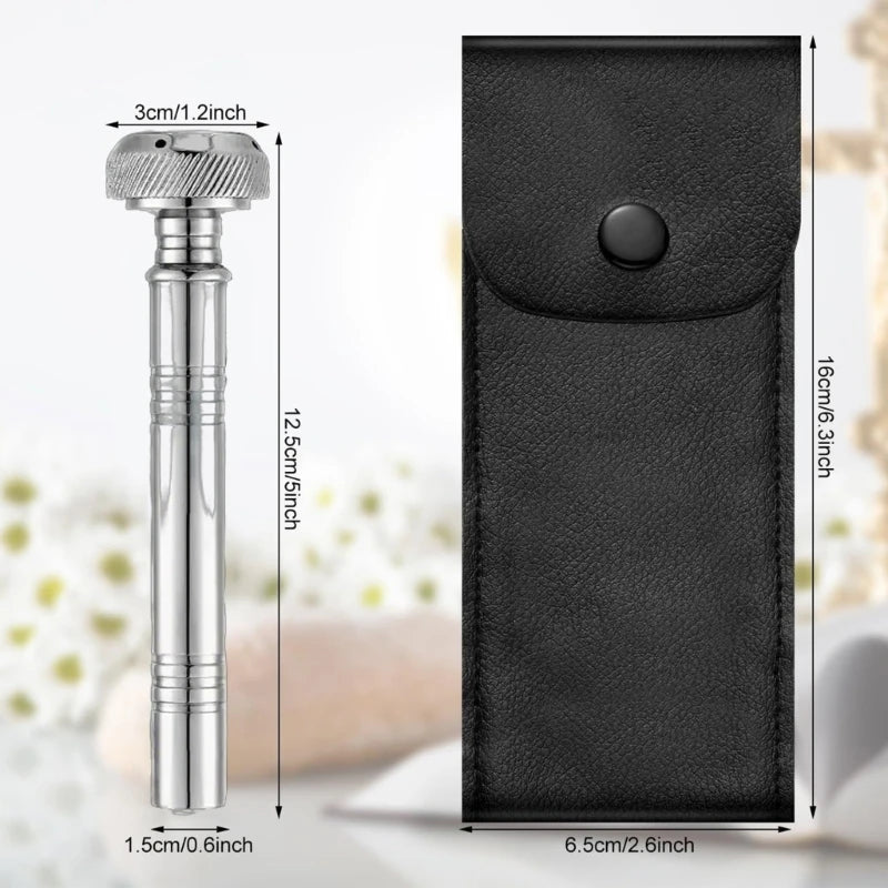 Pocket Holy Water Sprinkler With Leather Case, Religious Pocket Aspergillum Tool For Ceremonies Gift for Clergy DropShipping
