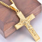 Men and Women New Retro Personality Creative Design Jesus Cross Amulet Pendant Rock Casual Gift Catholic Christian Necklace