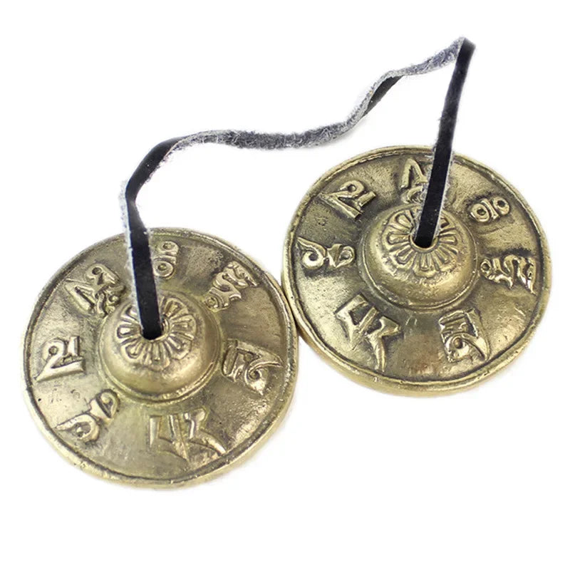 Handmade Tibetan Singing Bowl Set for Meditation Brass Chime Bells Yoga Mindfulness Healing Sound Therapy Zen Gongfu Tea Ceremon