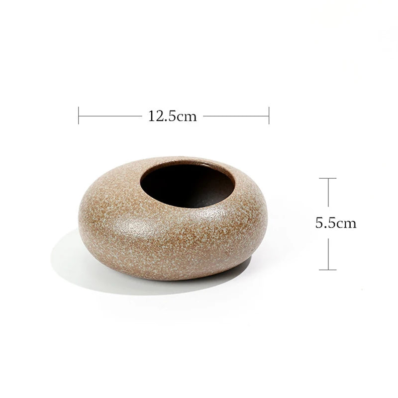 Ceramic Vase Japanese Style Ikebana Kenzan Zen Tea Ceremony Tea Table Flower Arrangement Vase Floral Art Fixed Arranging Tool