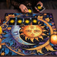Floral And Sun Tarot Card Tablecloth Altar Cloth Flower Life Spread Tarot Reading Cloth Spiritual Oracle Card Pad