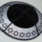 PRINTED SUEDE LEATHER KIPPAH JEWISH KIPPAH LEATHER YARMULKE KIPPAH