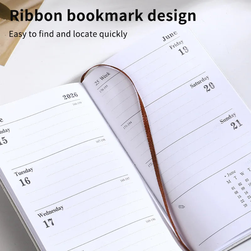 2026 Daily Planner,365 Days Time Management Notebook A6 Size Pocket Daily Organizer for Goal Tracking&Productivity student offic