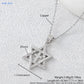 MHS.SUN Luxury Star of David Necklaces for Women Men Fashion Hollow Hexagonal Star Pendant Chain Necklace Judaica Jewish Jewelry