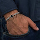 Vnox 5mm Width Adjustable Chain Bracelet for Men, Stainless Steel Acrylic Six-Sided Polished Jewelry Gifts for Husband Son‌ Him