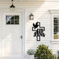 Faith Hope Love Christian Cross Metal Wall Art 15.75in Black Gold Dove Home Decor