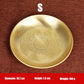 Buddhism Copper Plate 18cm Auspicious Tibetan Brass Engraving Dish Worship For Buddha Fruit Tray Desktop Home Gift Decorative