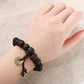 2023 New Religion Buddhist Women Men Prayer Beads Wood Bead Bangle Copper Coin Buddha Bracelet  Accessories