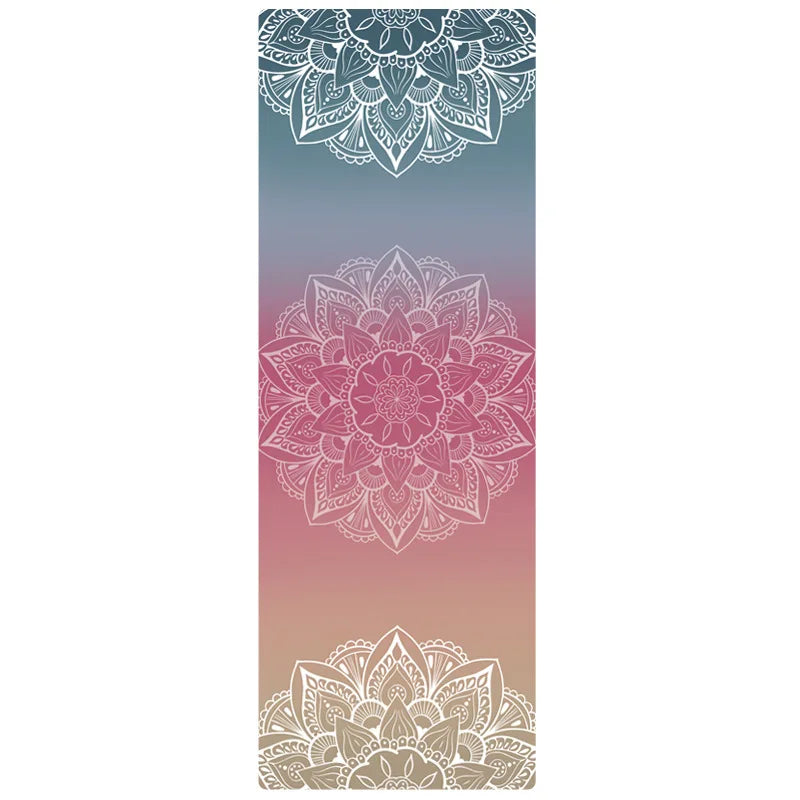 Rubber Gym Yoga Mats 68*183cm Foldable Meditation Pilates Pads Shock Absorption Suede Yoga Towel for Gym Sports Travel Exercises