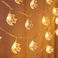 Star Moon Light String, 3M 20 LED Ramadan Decorative Star and Moon String Battery Powered for Wedding Festival Decoration