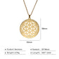 Flower of Life Sacred Geometry Necklace Stainless Steel Mandala Neck Chain Women Men Vintage Universal Spiritual Jewelry